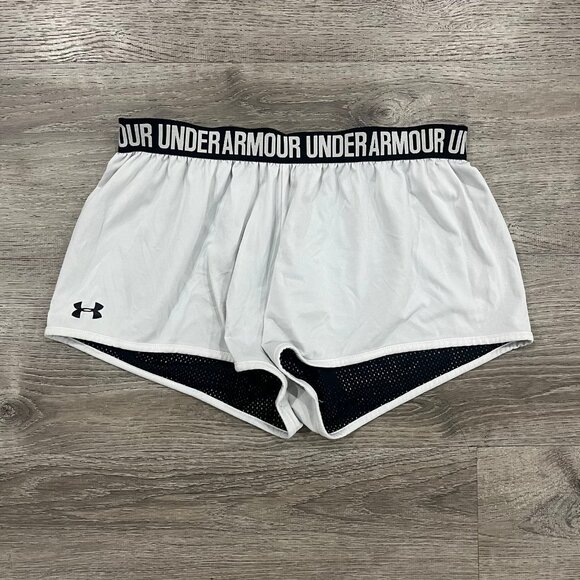 Under Armour Reversible Tech Mesh Shorts (Black/White) - Picture 5 of 8